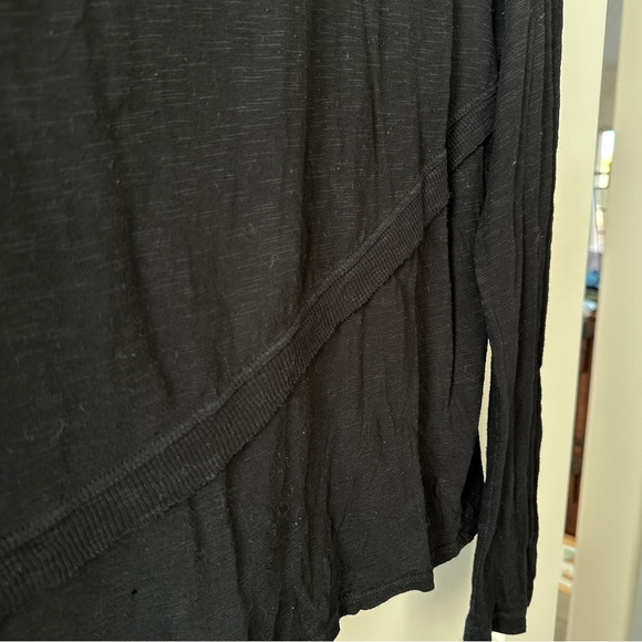Free People Black Long Sleeve T-Shirt | Size: Large - Picture 3 of 7
